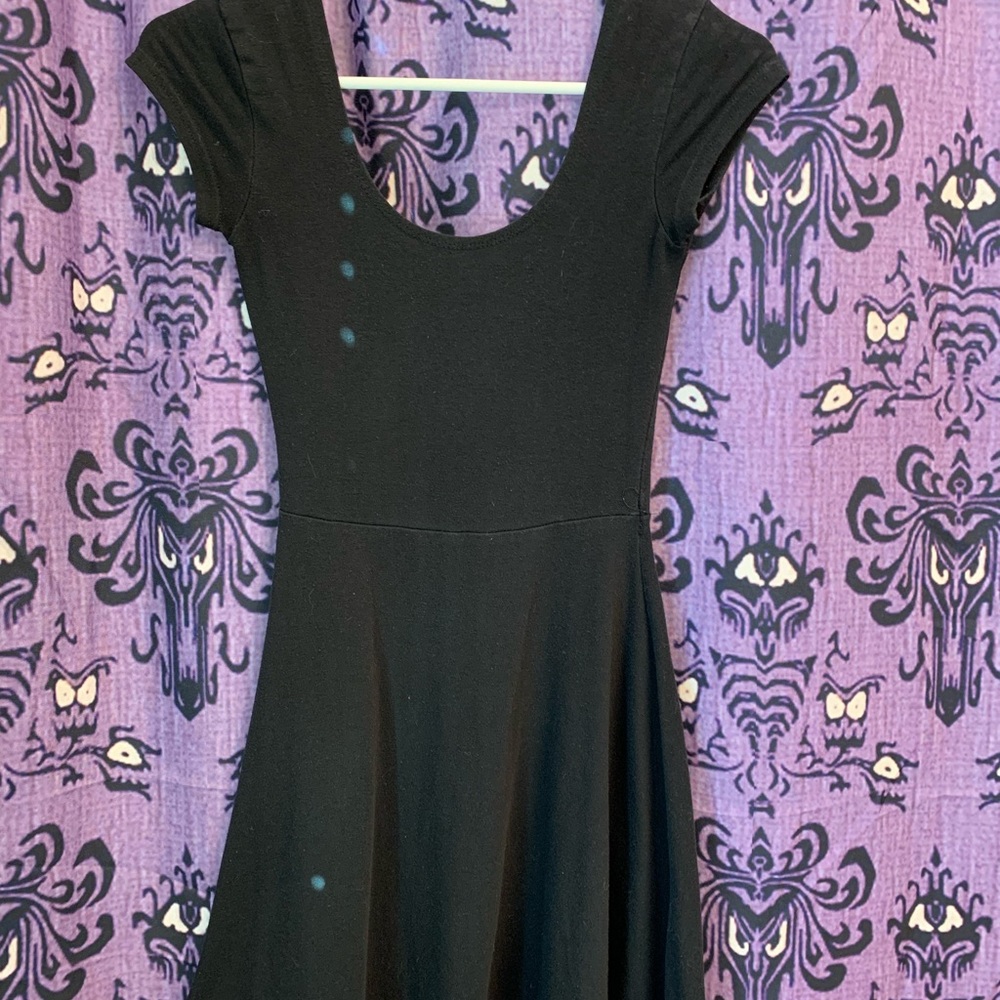 Black skater mini dress